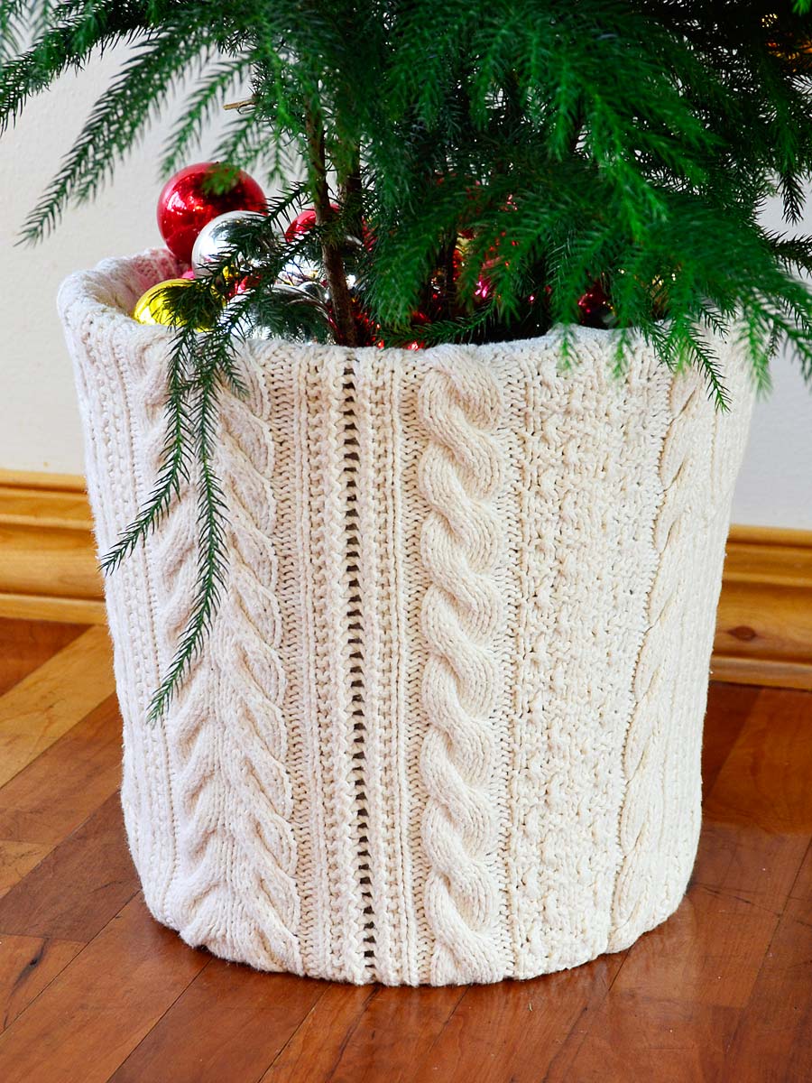 Repurposed Sweater for Christmas Tree Base