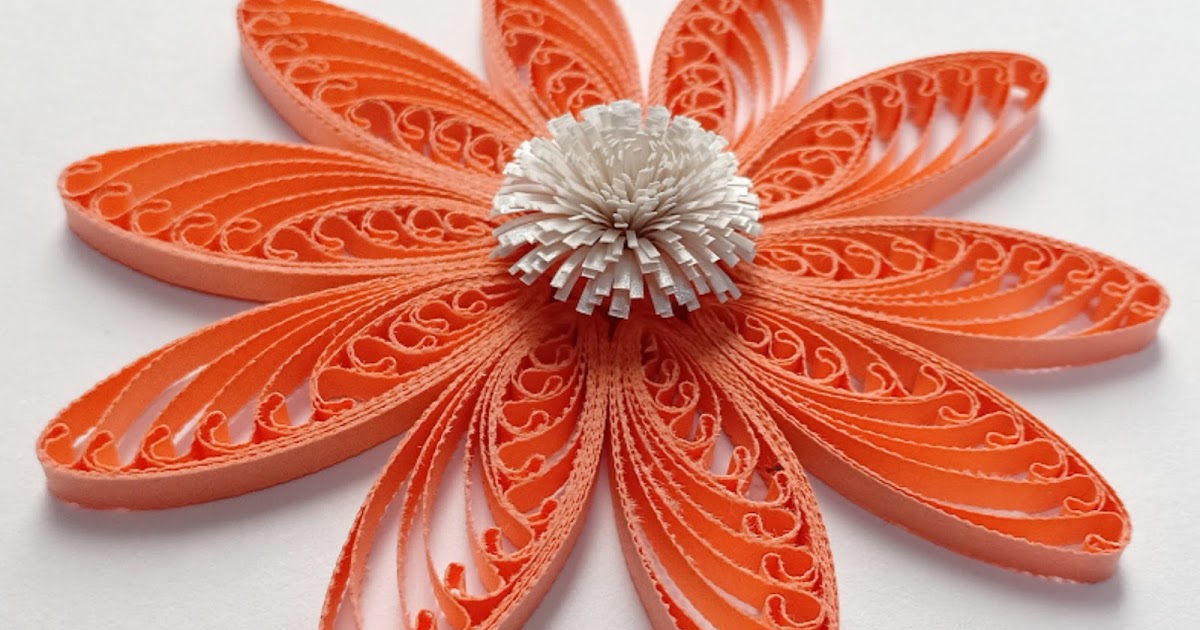 AZLINA ABDUL Large Twisted Loops Flowers Quilling Tutorial