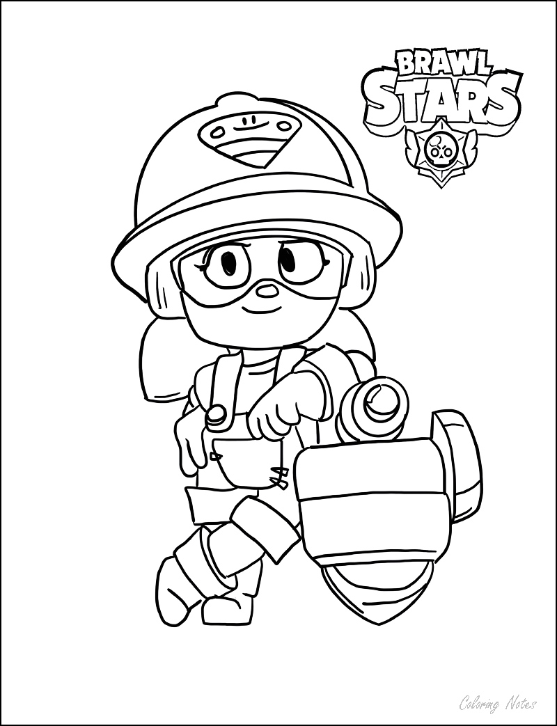 Brawl Stars Coloring Pages All Characters Printable Free - COLORING
