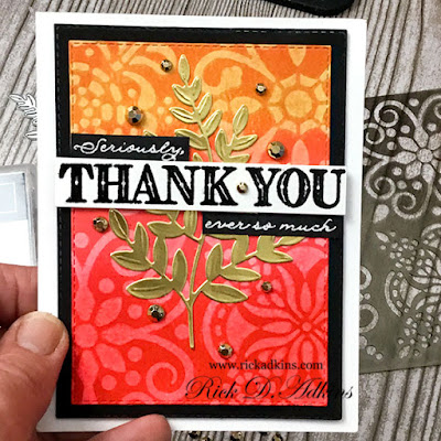 Learn about my Ink transfer stencil background card today for the Spot Challenge #165 Click here to learn more