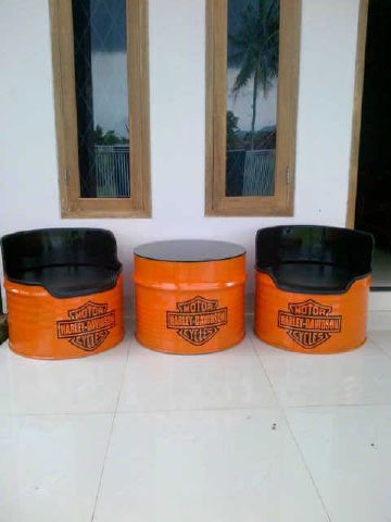 Kursi Unik Minimalis Dari Barang Bekas Drum - Ngupilatos