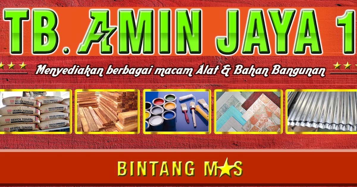 Contoh Banner Toko Bangunan