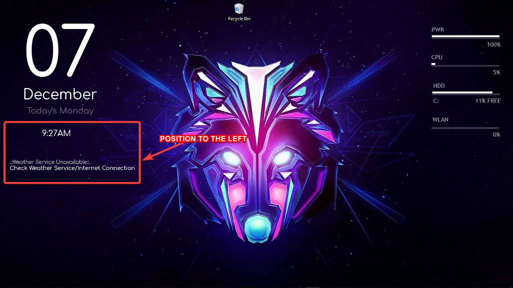 position to the left part position to the left part