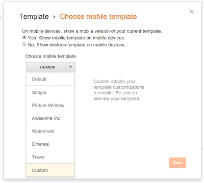 Introducing custom mobile templates for Blogger