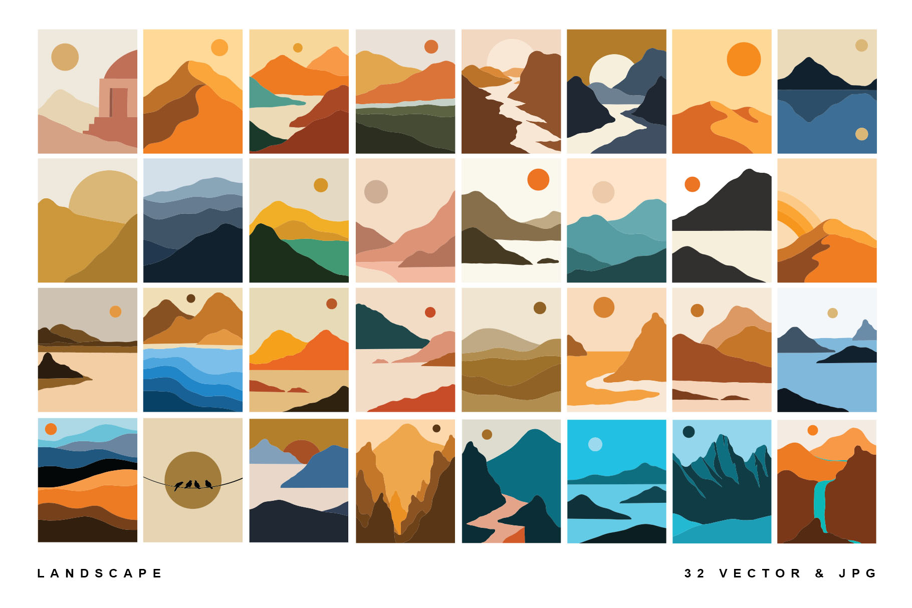 Free DEMO Landscape Vector Illustration