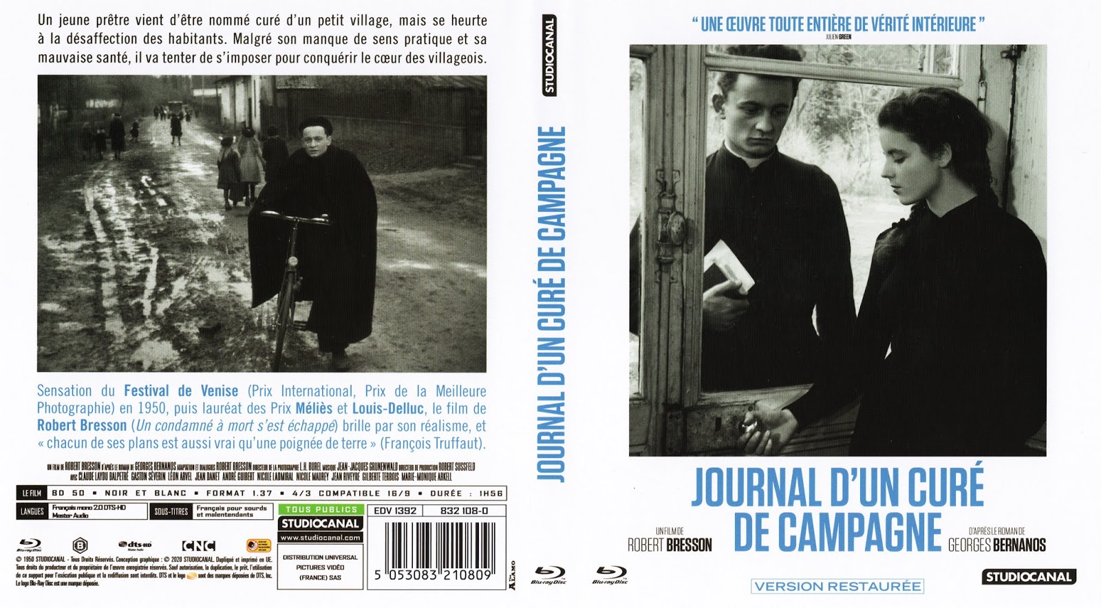 Le Journal D Un Curé De Campagne BLU-RAY JAQUETTES BLU-RAY: Journal d'un curé de campagne