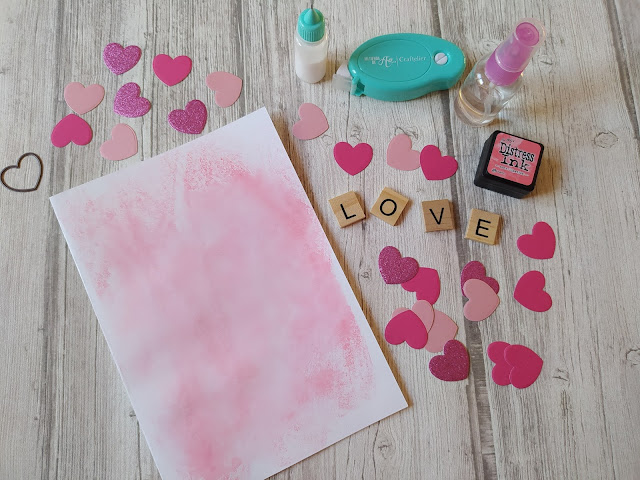 St Valentin : Tuto Carte Nuée de cœurs - Sweet talk simple stories