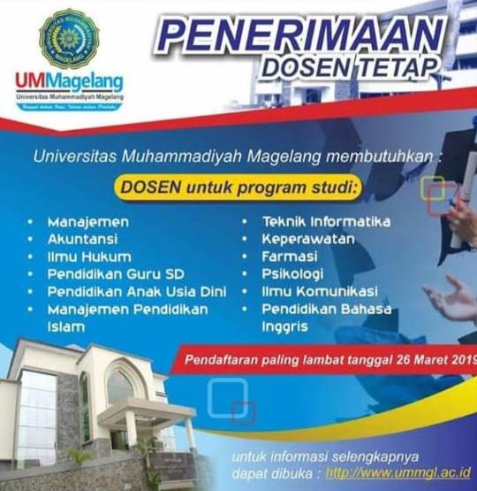 Loker Dosen Bahasa Inggris Um Magelang Maret 2019 Linguistik Id