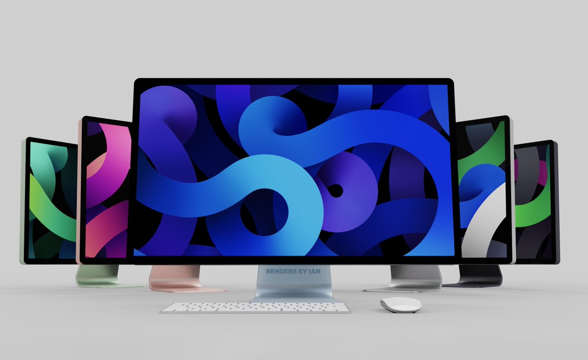 Ian Zelbo 繪製的 2021 iMac