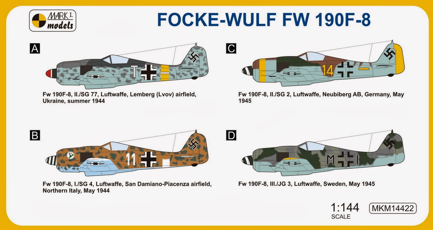 Décalcomanies HADmodels 1/32 Pour Focke-Wulf FW-190 F-8 (noir 2) - Accessoire Maquette Avion