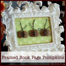 framed book page pumpkins