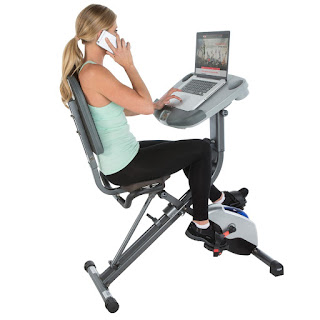 Exerpeutic Exerwork 1000 Workfit Desk Station Folding Semi-Recumbent Exercise Bike, image, review features & specifications