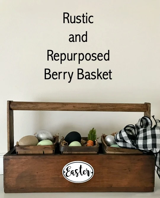 Repurposed Vintage Berry Basket Tote for Easter