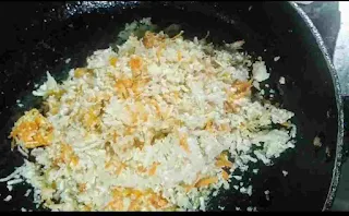 Sauteed cauliflower and carrot for hara bhara kabab