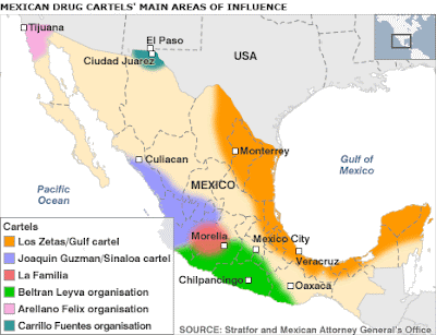 Map of Mexico States Regional