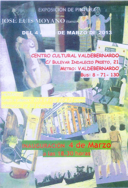 Cartel exposición José Luis Moyano C.C. Valdebernardo 4-15 marzo 2013