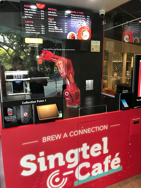Singtel Cafe, robot barista