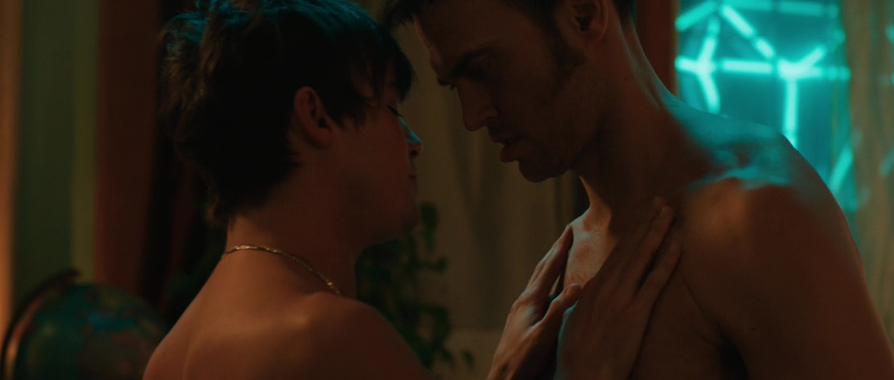 Tyler Blackburn and Cheyenne Jackson nude in Hello Again.