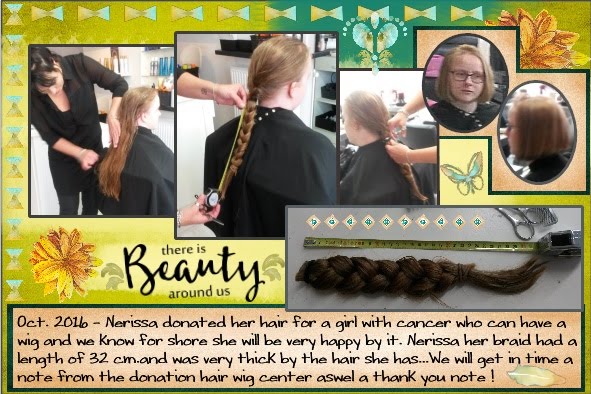 Oct.- 6 - 2016 - Nerissa donate her hair .