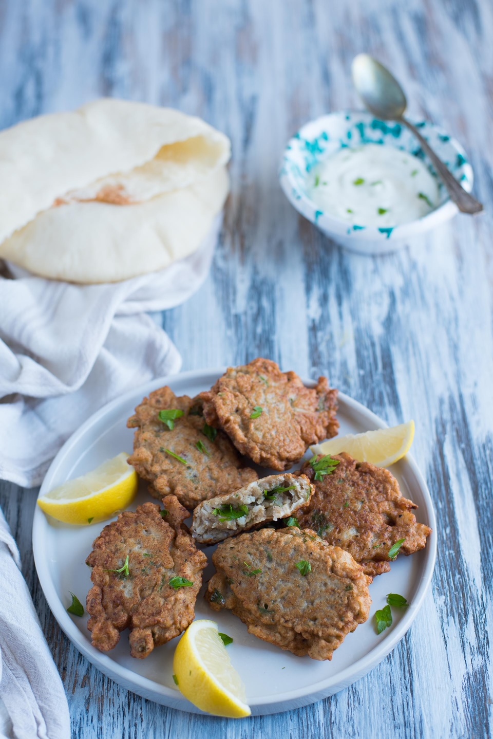 Starbooks CAULIFLOWER AND CUMIN FRITTERS WITH MINT YOGHURT