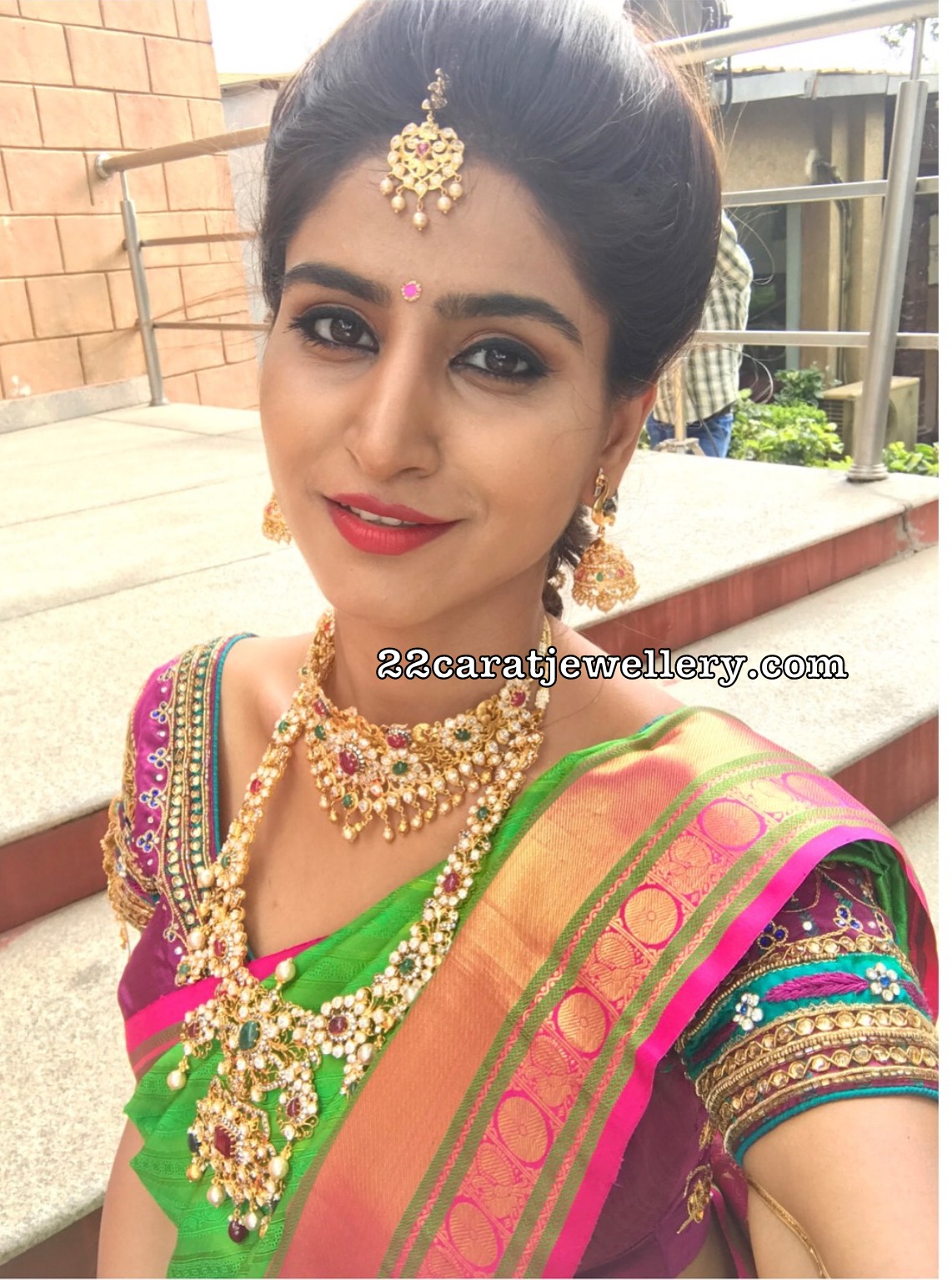 Varshini Sounderajan Pachi Work Jewellery - Jewellery Designs