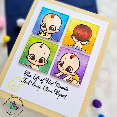 Baby cards, Crafty Meraki Oh baby stamp set, Congratulations on baby, Baby boy card, girl baby card, new parents card, quillish