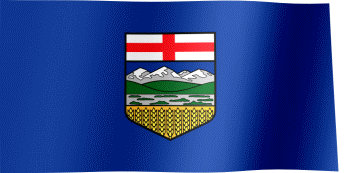 The waving flag of Alberta (Animated GIF) (Drapeau de l'Alberta)