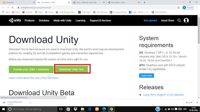 unity editor download unity editor download