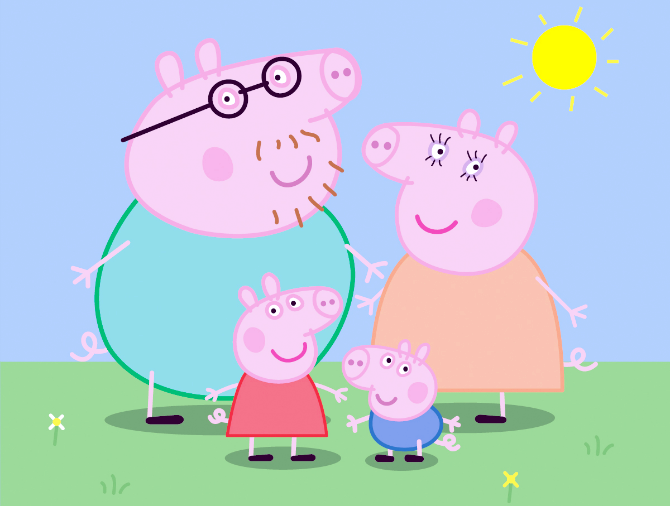 Desenho para colorir Peppa Pig : Rebecca e Richard Coelho 5