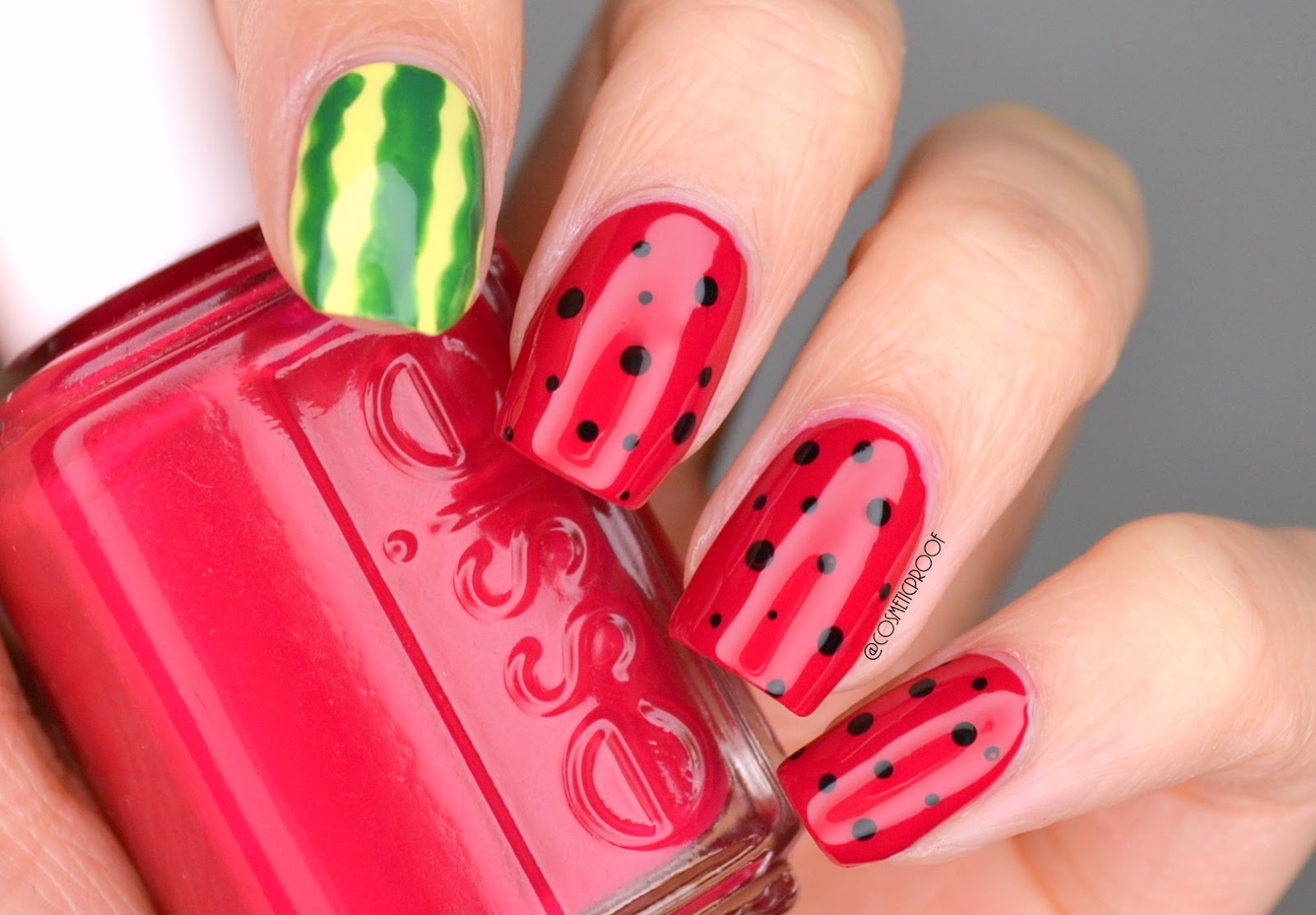 Watermelon Acrylic Nail Design Ideas - wide 1