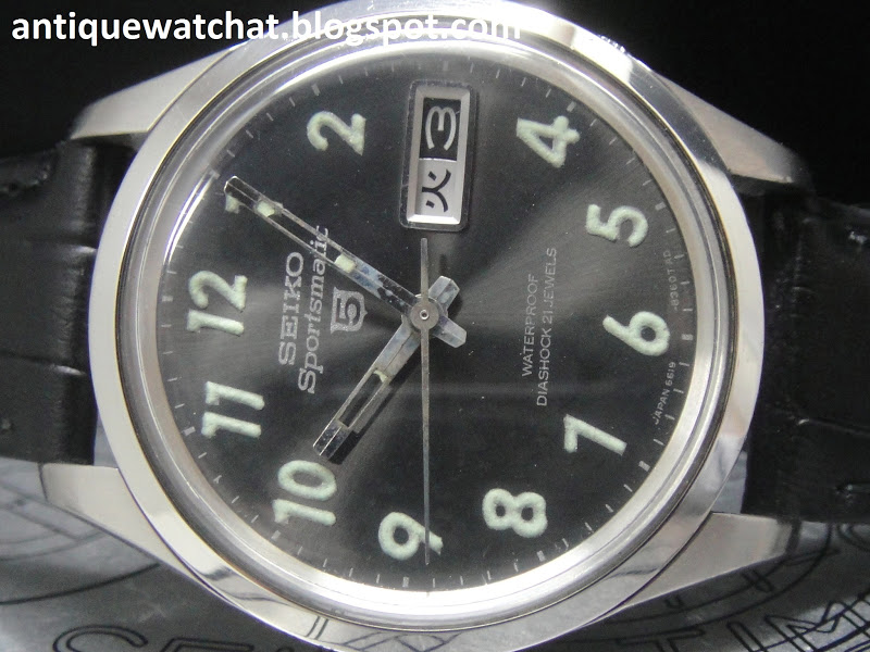 Antique Watch Bar: SEIKO SPORTSMATIC DIASHOCK 6619-8280 SS31 (SOLD)