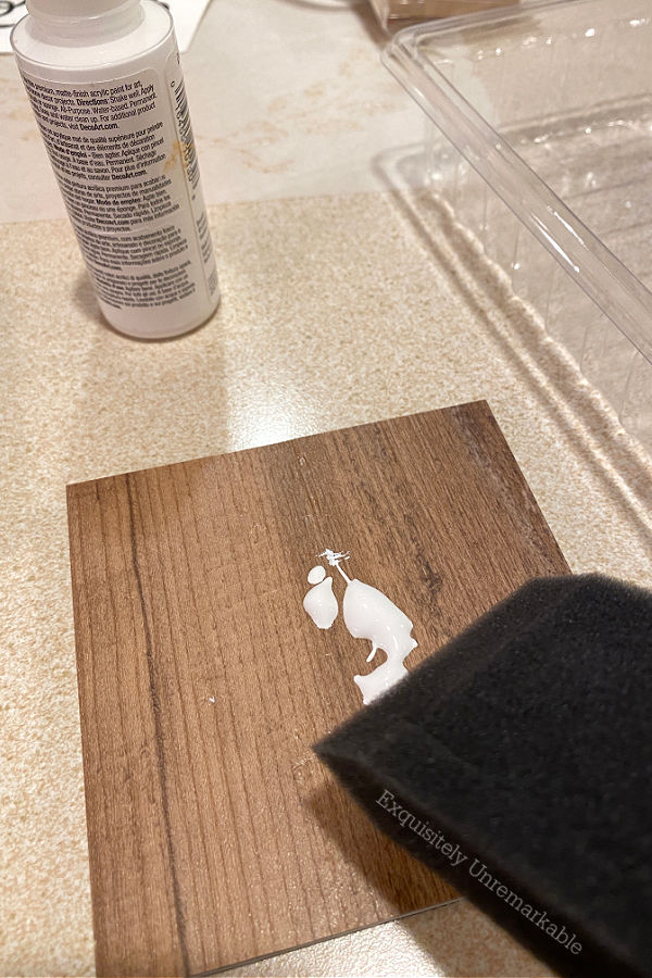 Painting  A Wood Tile