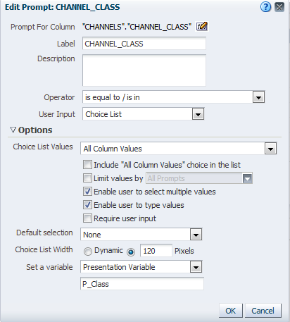 what is presentation variable in obiee