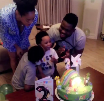 2 Joseph Yobo and Adaeze Igwe-Yobo celebrate their son as he turns two years old