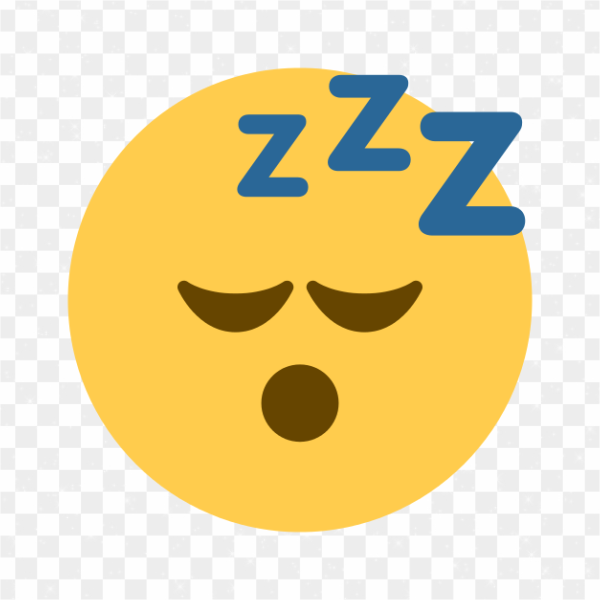 Emoji con sueño png transparente
