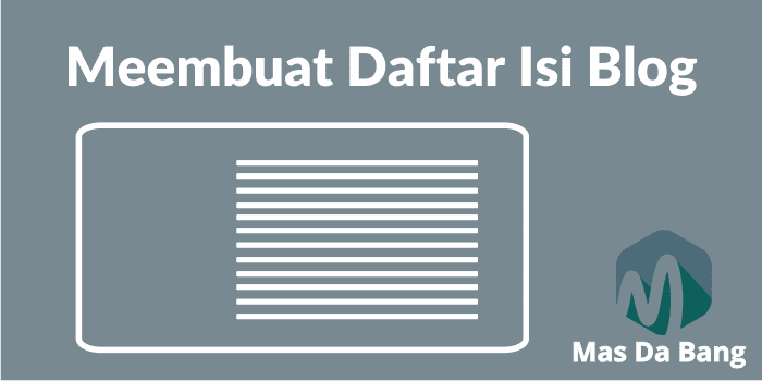 Buat Daftar Isi Otomatis di Blog