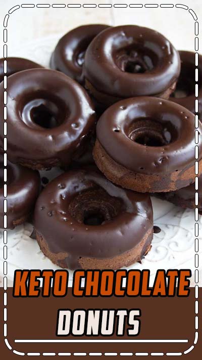 These moist Keto chocolate donuts will satisfy the most urgent chocolate craving. A delicious treat that's sugar free, gluten free and low carb. #Keto #Lowcarb #sugarfree #donuts #chocolate #dessert #glutenfree