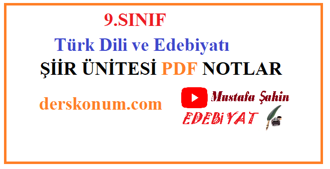 9 sinif turk dili ve edebiyati siir unitesi pdf indir