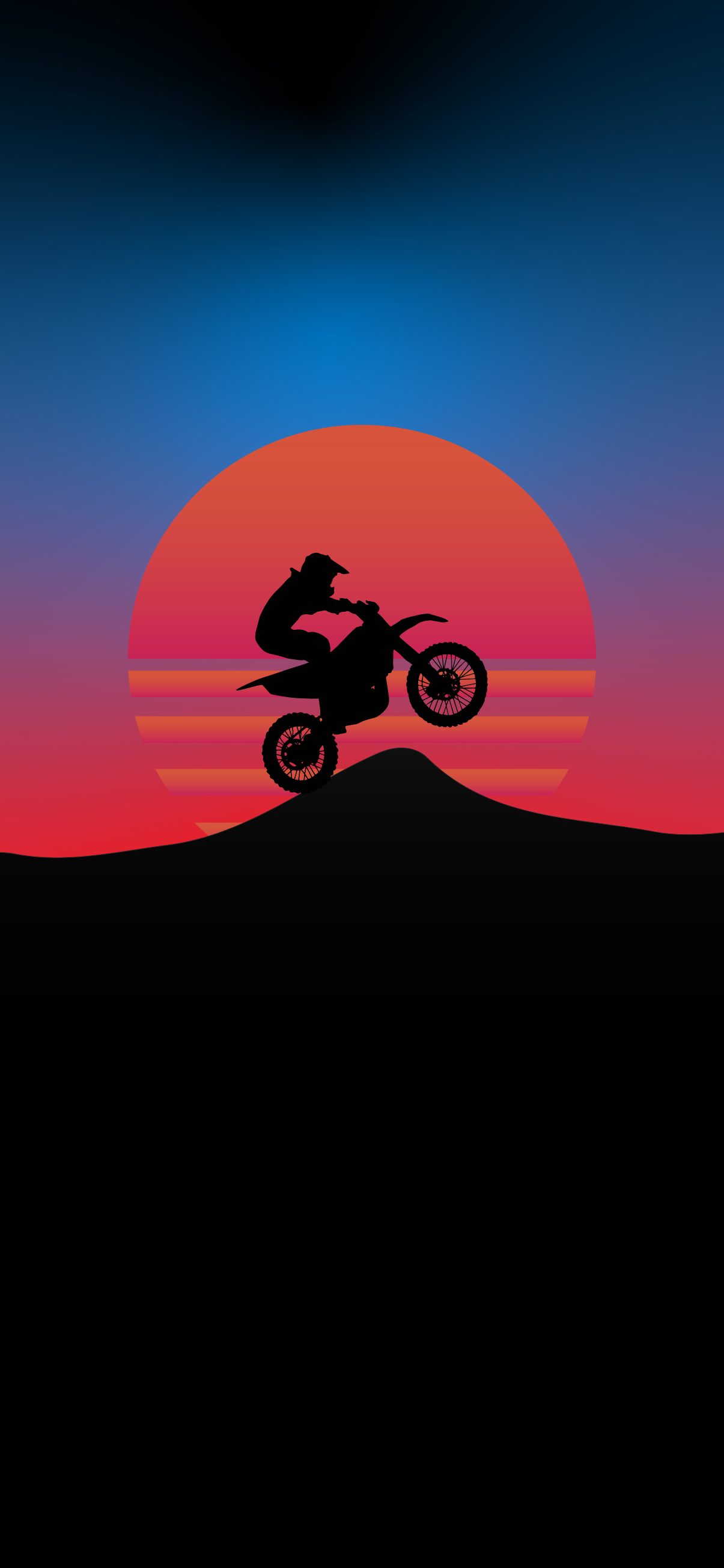 Synthwave motocross cool phone wallpaper