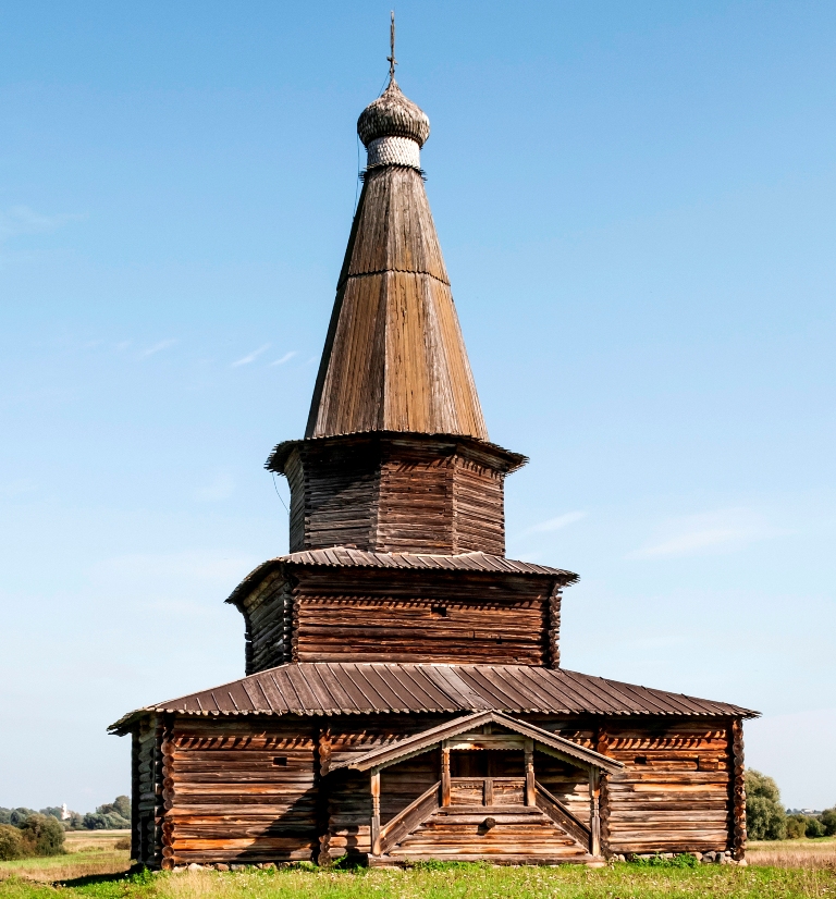 Разрез деревянной церкви