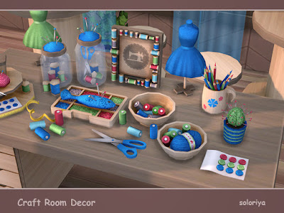 Швейная мастерская — наборы мебели и декора для Sims 4 со ссылками для скачивания