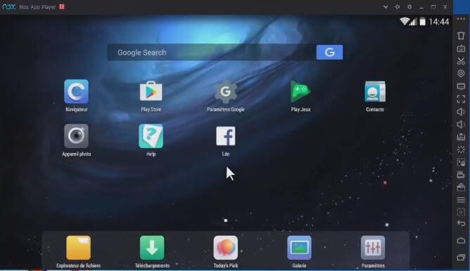 واجهة برنامج Nox App Player تشغيل الاندرويد