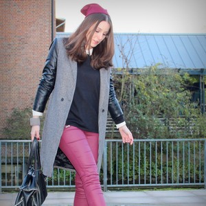 Burgundy and Boylish coat