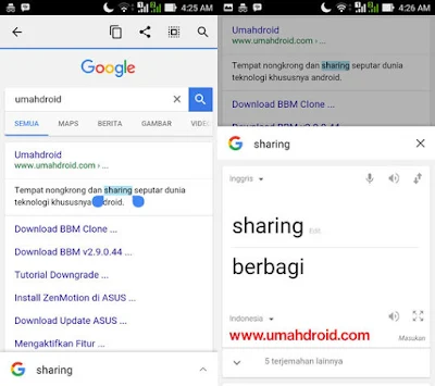 Cara Browsering Cepat dengan Touch To Search