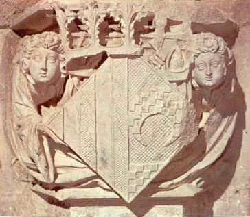 María de Luna, reina de Aragón, escudo, monasterio, Poblet