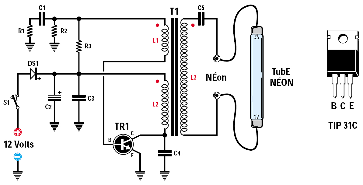 Schema circuit neon