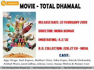 ajay devgan madhuri dixit movie total dhamaal 2019  [pic] along movie details