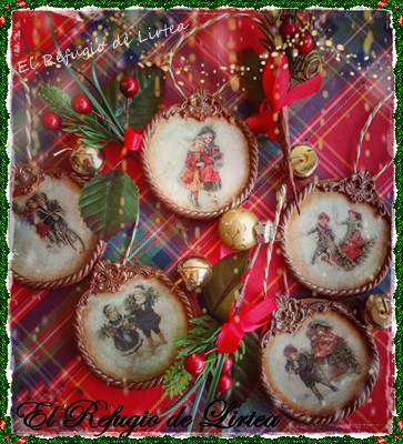 REDONDELES NAVIDEÑOS CON DECOUPAGE