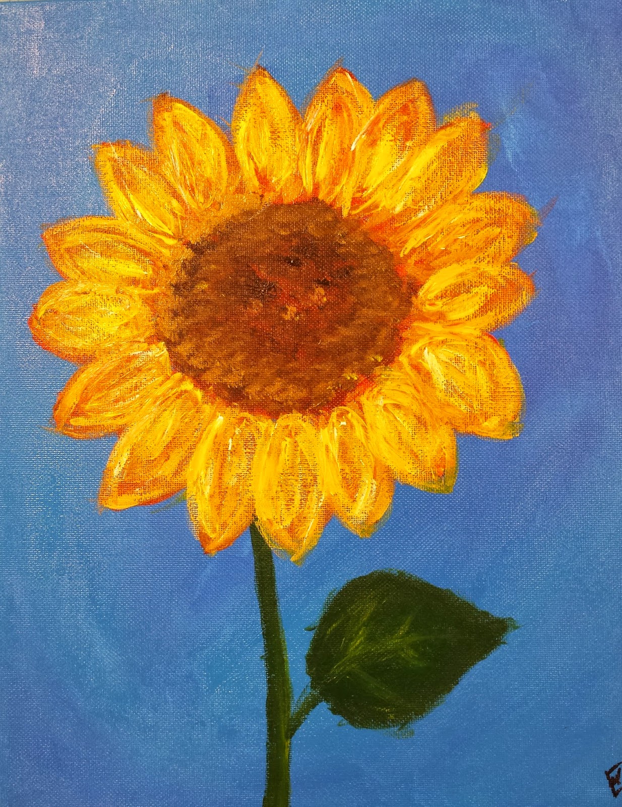 Angela Anderson Art Blog: Sunflower Paintings - Kids Art ...