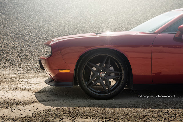 2014 Dodge Challenger with 22 Inch BD-8’s in Two Tone Black - Blaque Diamond Wheels